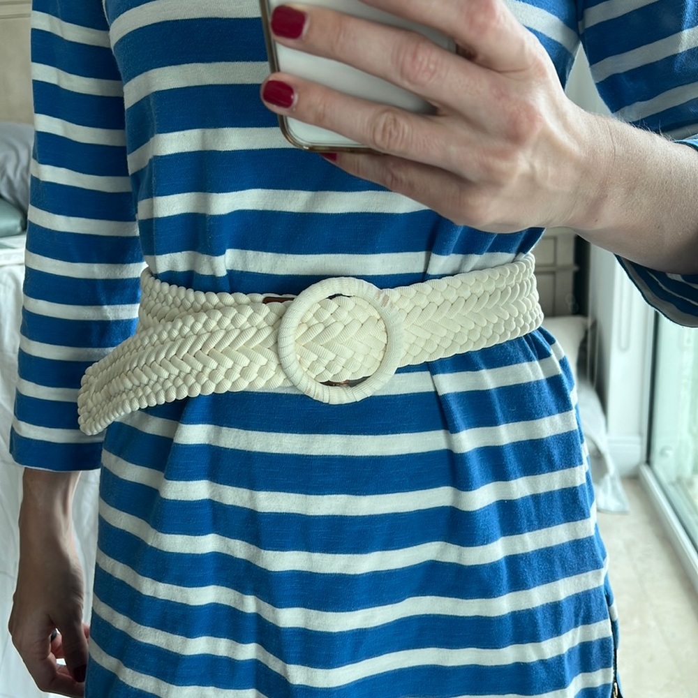J. Crew size S/M cream belt